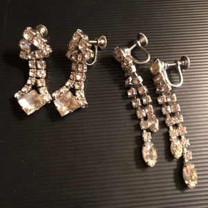 Vintage rhinestone earrings